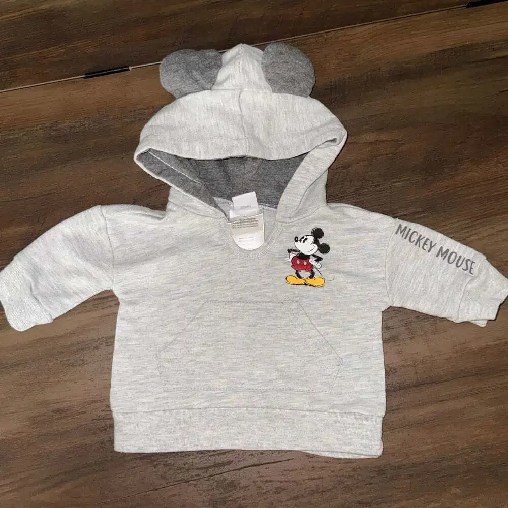 Disney Baby Mickey Mouse 2-Piece Hoodie and Sweatpants Outfit Set Grey